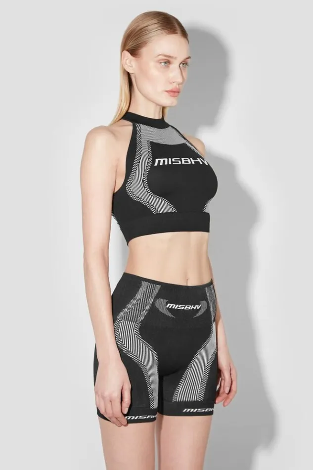 Women Bras MISBHV Sport Halter Bra Blackwhite