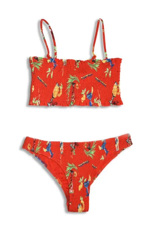 Women Coords Damson Madder Hettie Shirred Bikini Top 8211 Cocktails