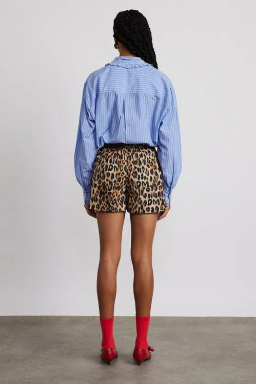 Women Coords Damson Madder Leopard Pull On Shorts