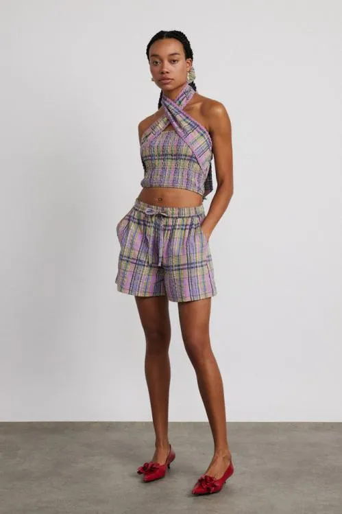 Women Coords Damson Madder Pia Top 8211 Cindy Check