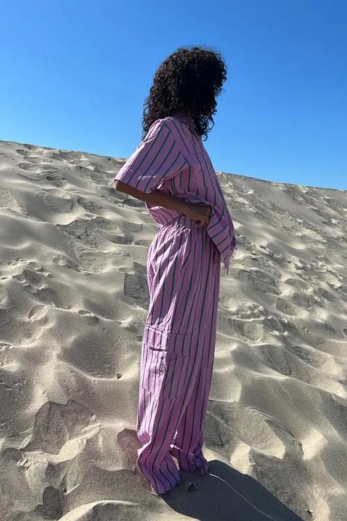Women Coords Damson Madder Sydney Stripe Shirt