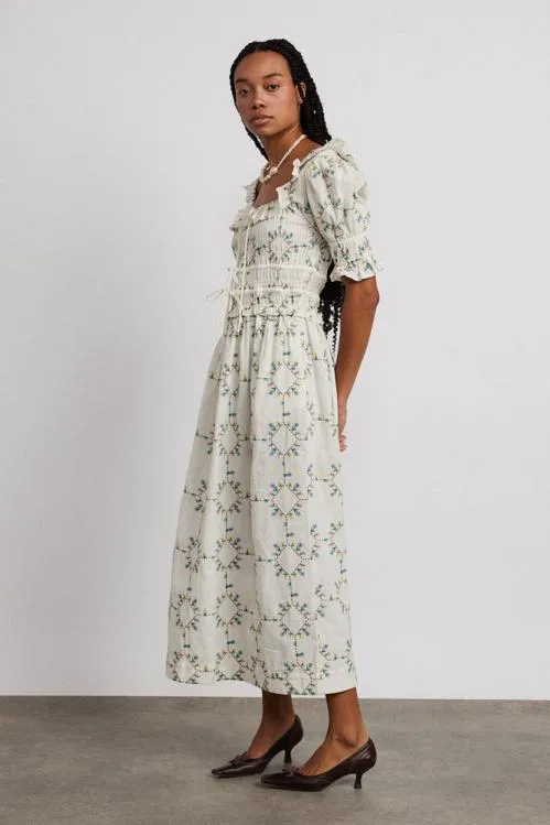 Women Dresses Damson Madder Heidi Embroidered Midi Dress