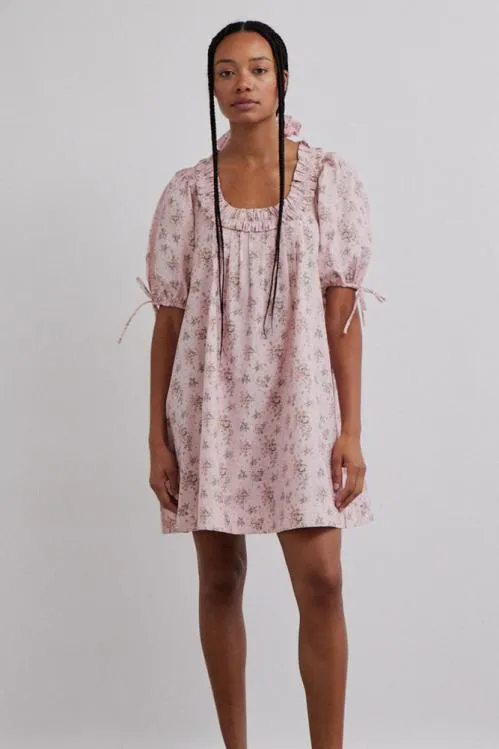 Women Dresses Damson Madder Jemima Ruffle Mini Dress 8211 Vintage Floral
