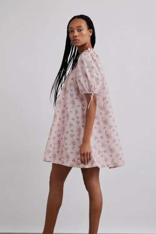 Women Dresses Damson Madder Jemima Ruffle Mini Dress 8211 Vintage Floral