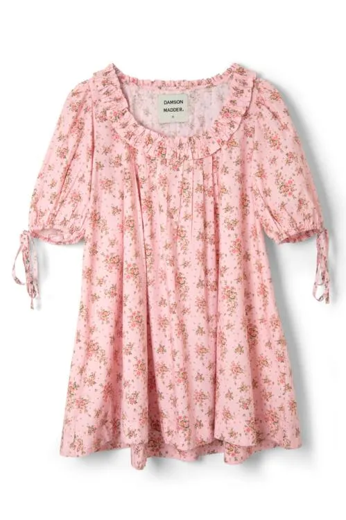 Women Dresses Damson Madder Jemima Ruffle Mini Dress 8211 Vintage Floral