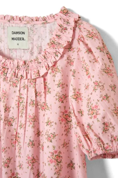 Women Dresses Damson Madder Jemima Ruffle Mini Dress 8211 Vintage Floral