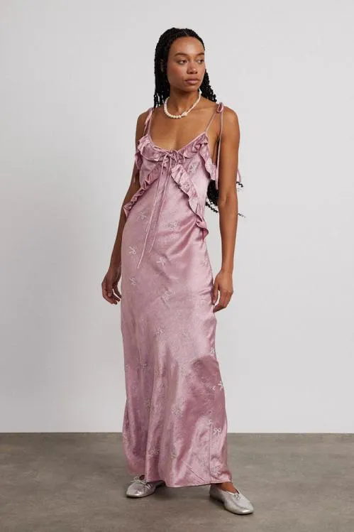 Women Dresses Damson Madder Kiki Embroidered Dress 8211 Pink Bow