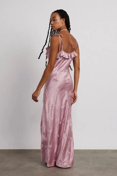 Women Dresses Damson Madder Kiki Embroidered Dress 8211 Pink Bow