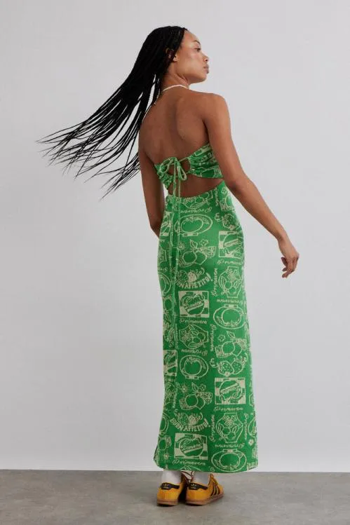 Women Dresses Damson Madder Mae Fruit Label Jacquard Midi Dress