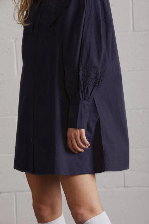Women Dresses Damson Madder Mimi Mini Dress 8211 Navy Broderie