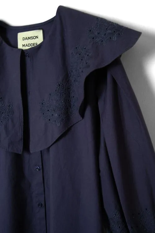 Women Dresses Damson Madder Mimi Mini Dress 8211 Navy Broderie