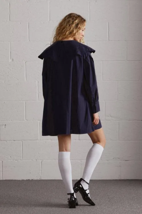 Women Dresses Damson Madder Mimi Mini Dress 8211 Navy Broderie