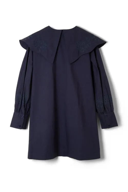 Women Dresses Damson Madder Mimi Mini Dress 8211 Navy Broderie