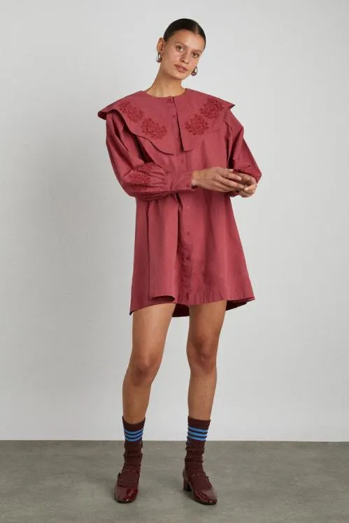 Women Dresses Damson Madder Mimi Mini Dress 8211 Plum Broderie