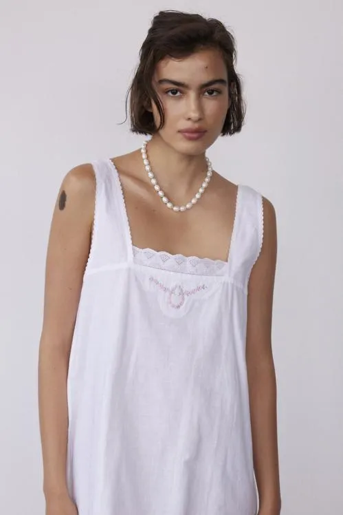 Women Dresses Damson Madder Nancy Linen Blend Mini Dress
