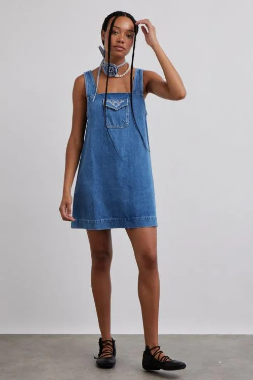 Women Dresses Damson Madder Nancy Mini Dress denim