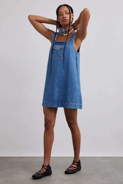 Women Dresses Damson Madder Nancy Mini Dress denim