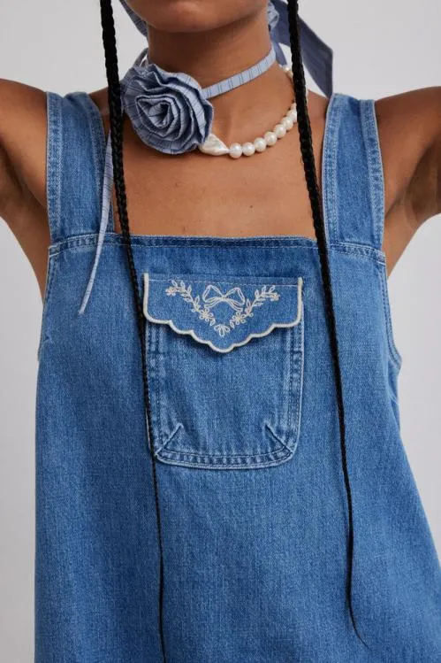 Women Dresses Damson Madder Nancy Mini Dress denim