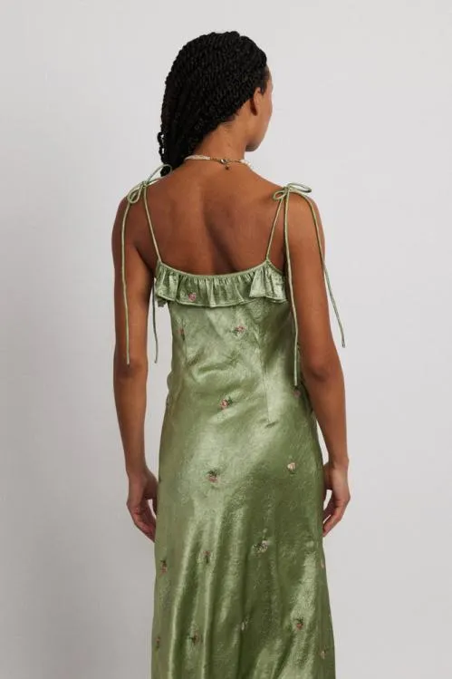 Women Dresses Damson Madder Oceanus Slip Dress 8211 Sage Rose