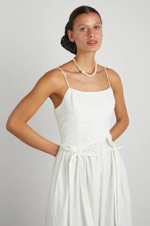 Women Dresses Damson Madder Penelope Apron Dress 8211 White