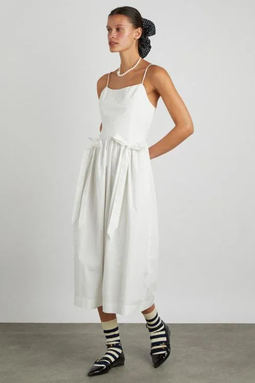 Women Dresses Damson Madder Penelope Apron Dress 8211 White