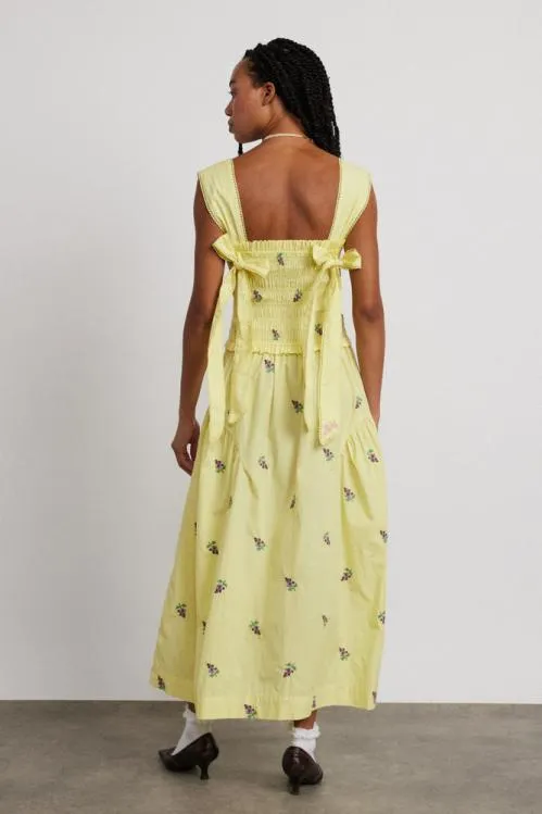 Women Dresses Damson Madder Tish Poplin Midi Dress 8211 Grape Embroidery