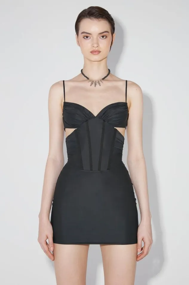 Women Dresses MISBHV Corset Mini Dress Black
