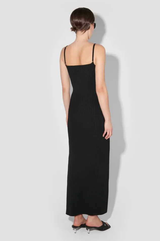 Women Dresses MISBHV Knitted Seamless Maxi Dress With Slit Black