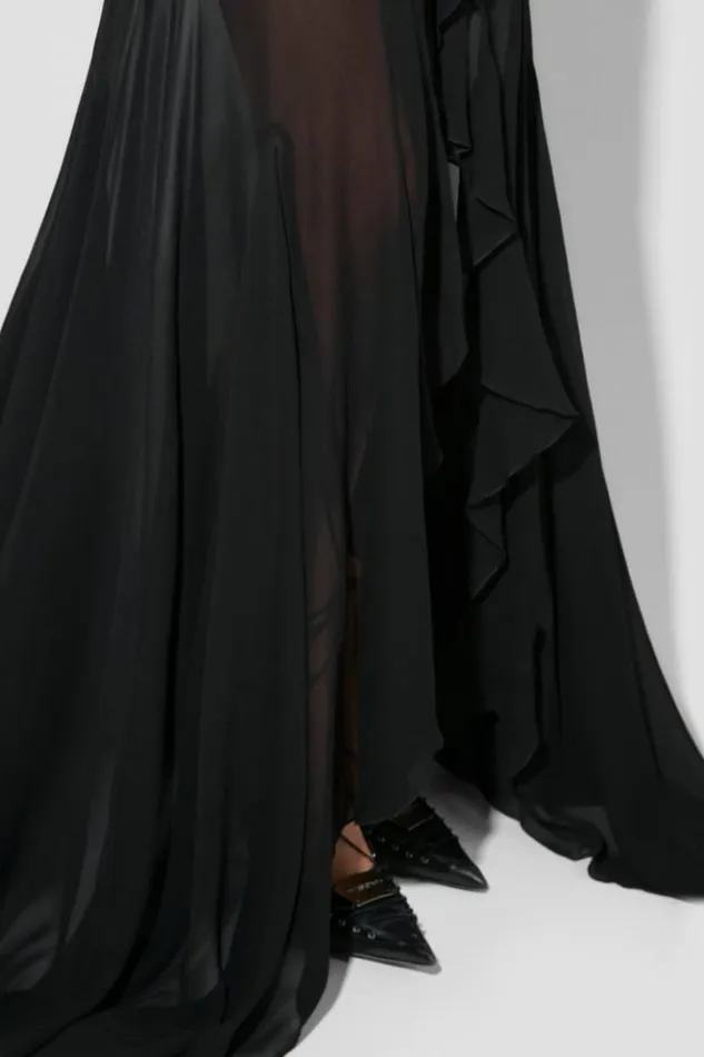 Women Dresses MISBHV Recycled Viscose Chiffon Maxi Dress Black