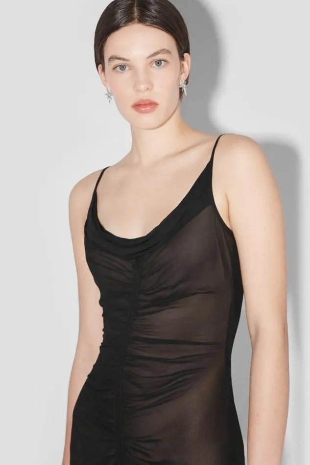 Women Dresses MISBHV Recycled Viscose Chiffon Mini Dress Black