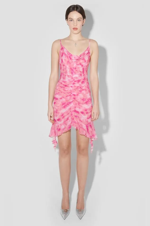 Women Dresses MISBHV Recycled Viscose Chiffon Mini Dress Pink