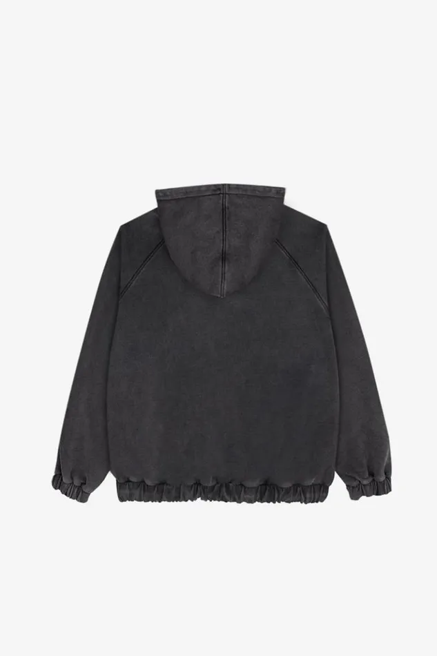 Women Hoodies and Sweats MISBHV Community Zipped Hoodie Washed Black