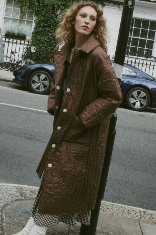 Women Jackets and Coats Damson Madder Gilda Coat Chocolate