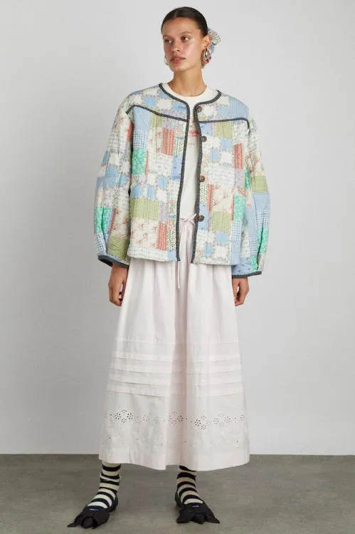 Women Jackets and Coats Damson Madder Macy Quilted Jacket 8211 Patchwork Floral