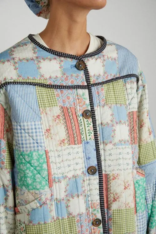 Women Jackets and Coats Damson Madder Macy Quilted Jacket 8211 Patchwork Floral