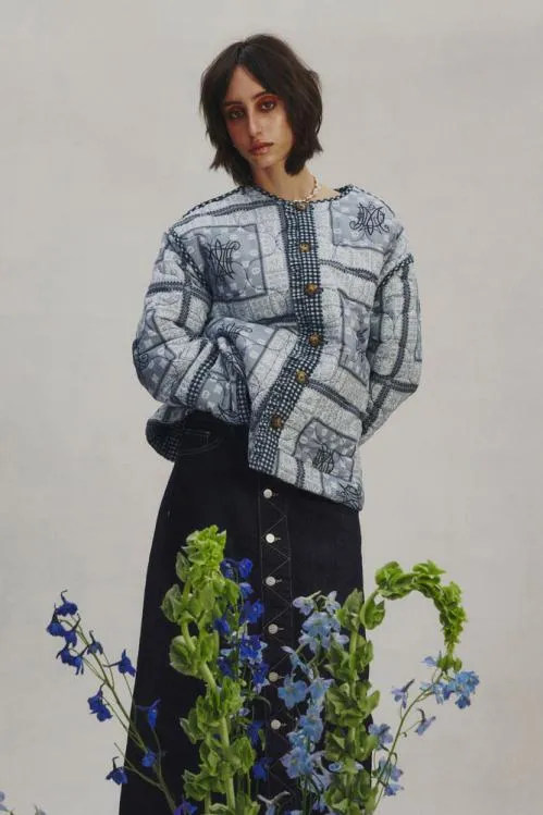 Women Jackets and Coats Damson Madder Reversible Dalton Quilted Jacket 8211 Mixed Blue