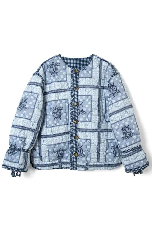 Women Jackets and Coats Damson Madder Reversible Dalton Quilted Jacket 8211 Mixed Blue