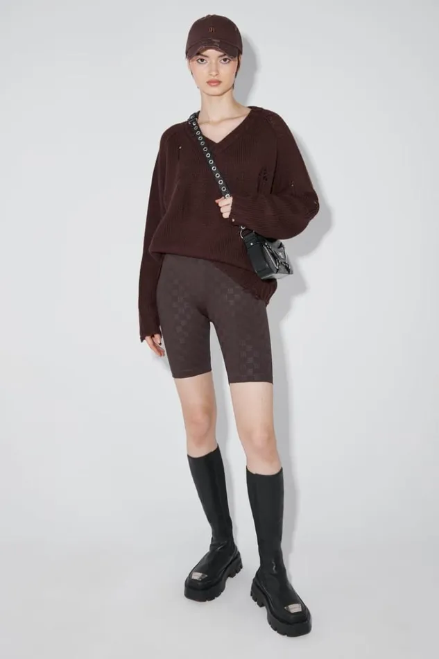 Women Knitwear MISBHV Distressed Knit Brown