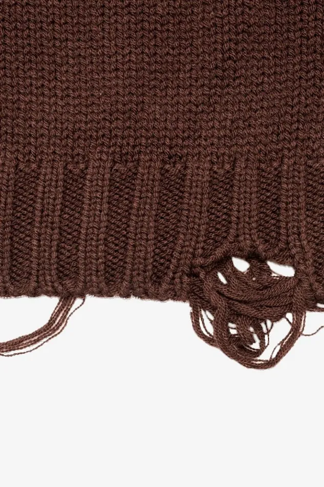 Women Knitwear MISBHV Distressed Knit Brown