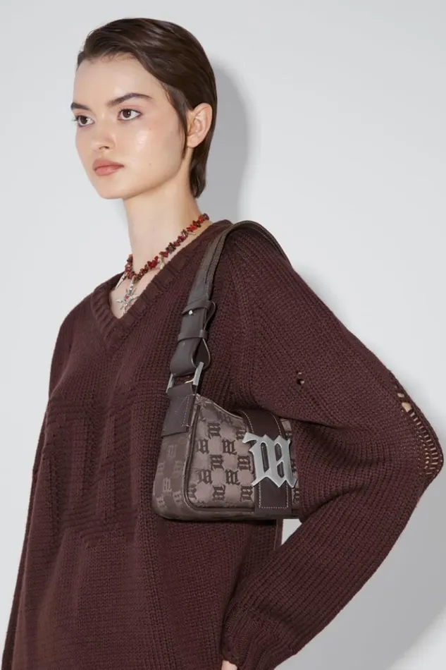 Women Knitwear MISBHV Distressed Knit Brown