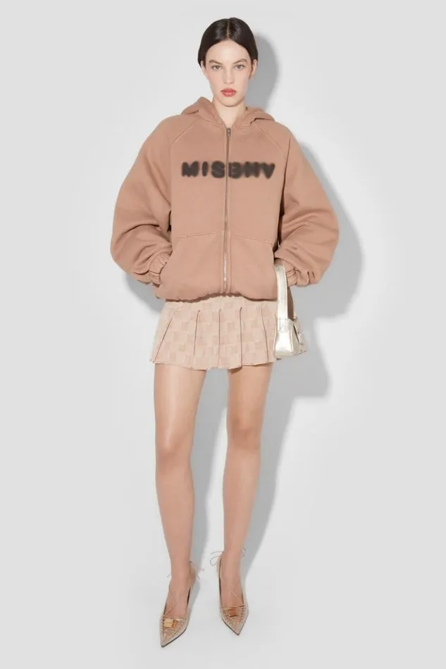 Women Knitwear MISBHV Knitted Monogram Pleated Skirt Stone