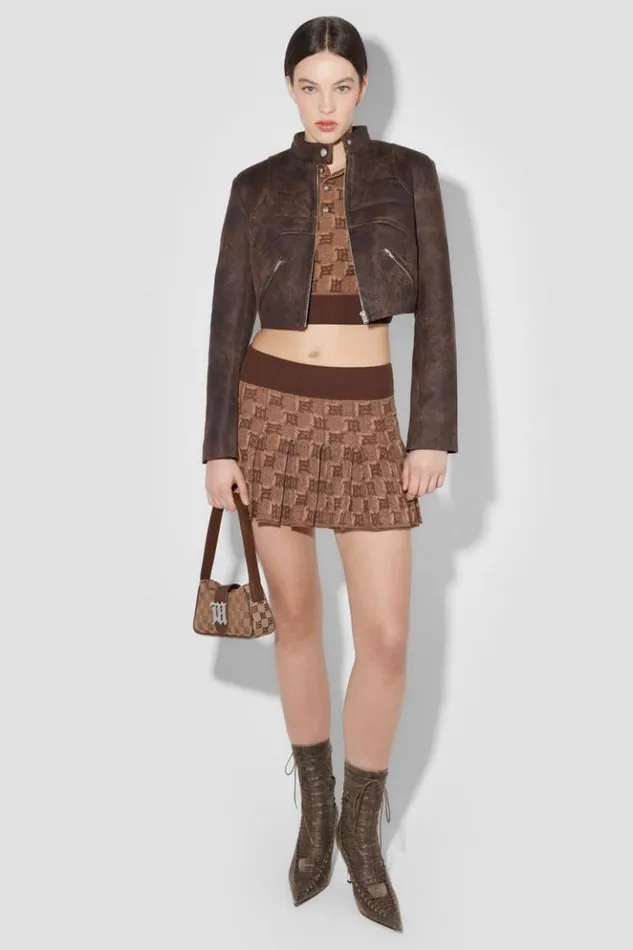 Women Knitwear MISBHV Knitted Monogram Polo Top Brown