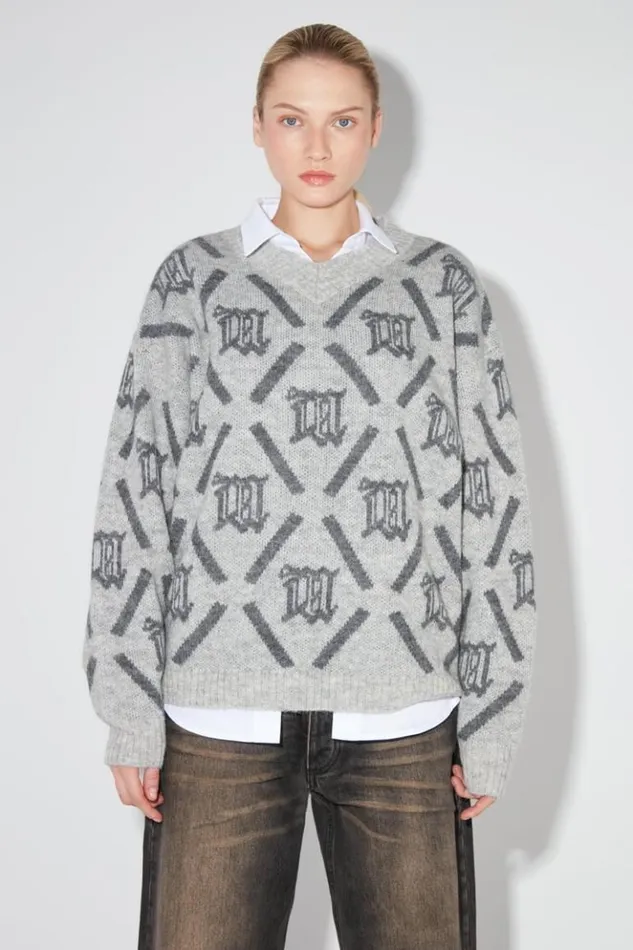 Women Knitwear MISBHV M Argyle Knit Perfect Grey