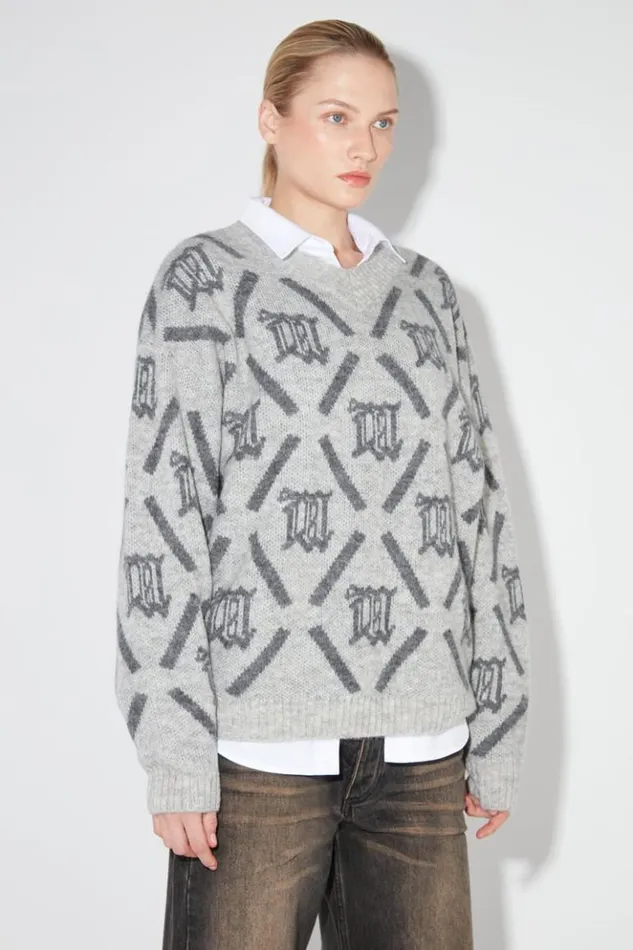 Women Knitwear MISBHV M Argyle Knit Perfect Grey