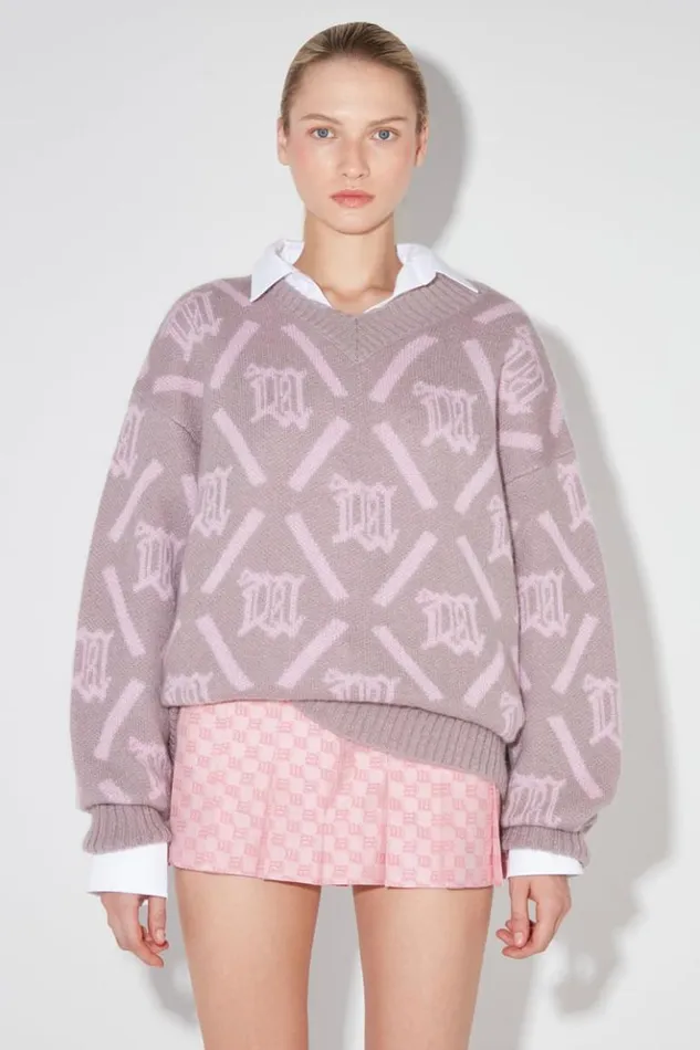 Women Knitwear MISBHV M Argyle Knit Smokey Pink