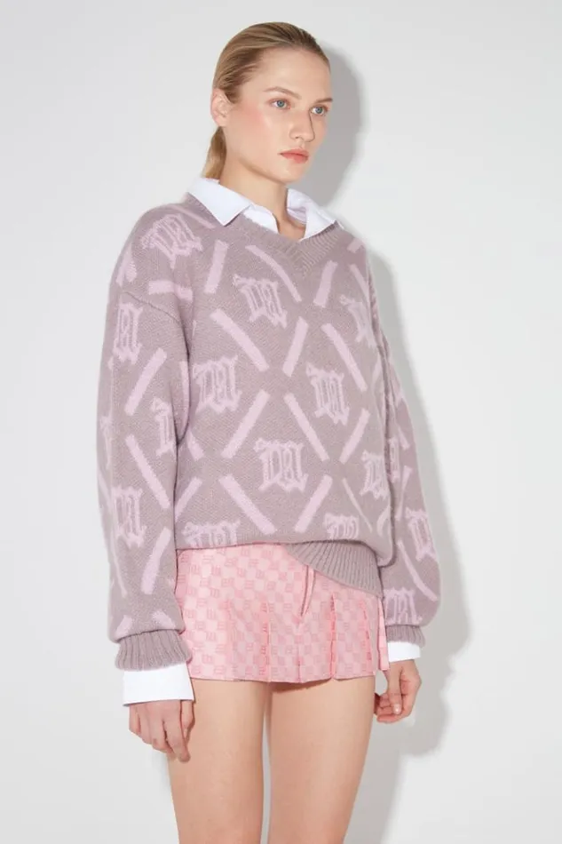 Women Knitwear MISBHV M Argyle Knit Smokey Pink
