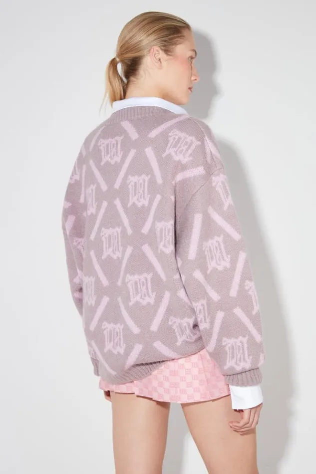 Women Knitwear MISBHV M Argyle Knit Smokey Pink