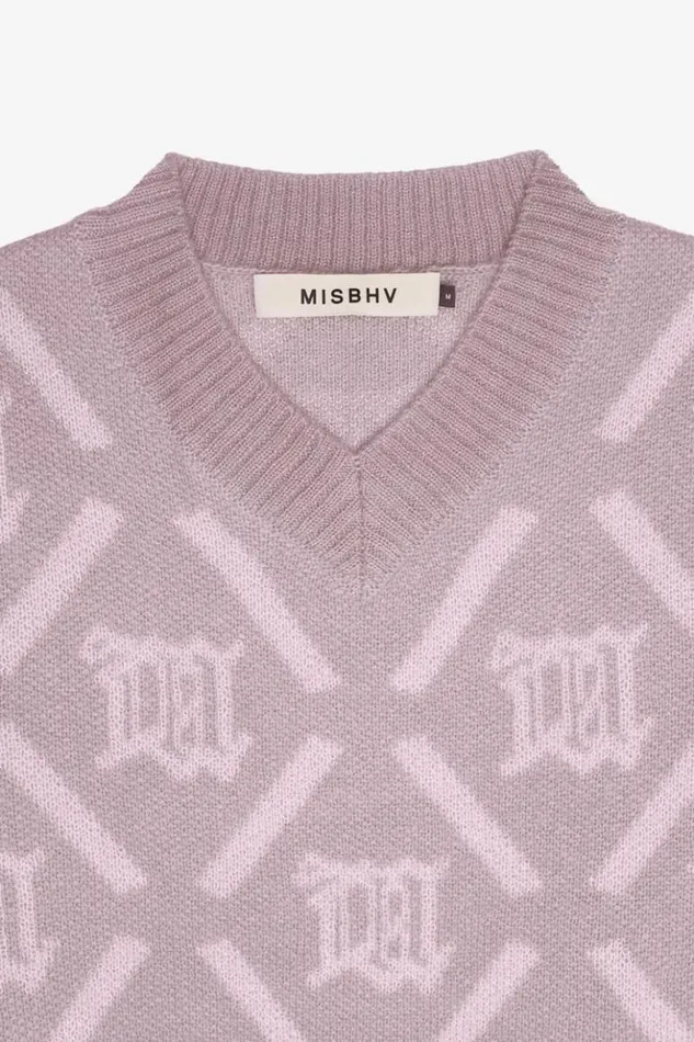 Women Knitwear MISBHV M Argyle Knit Smokey Pink