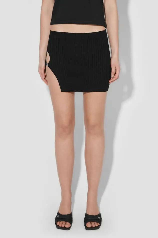 Women Knitwear MISBHV Seamless Knitted Mini Skirt Black