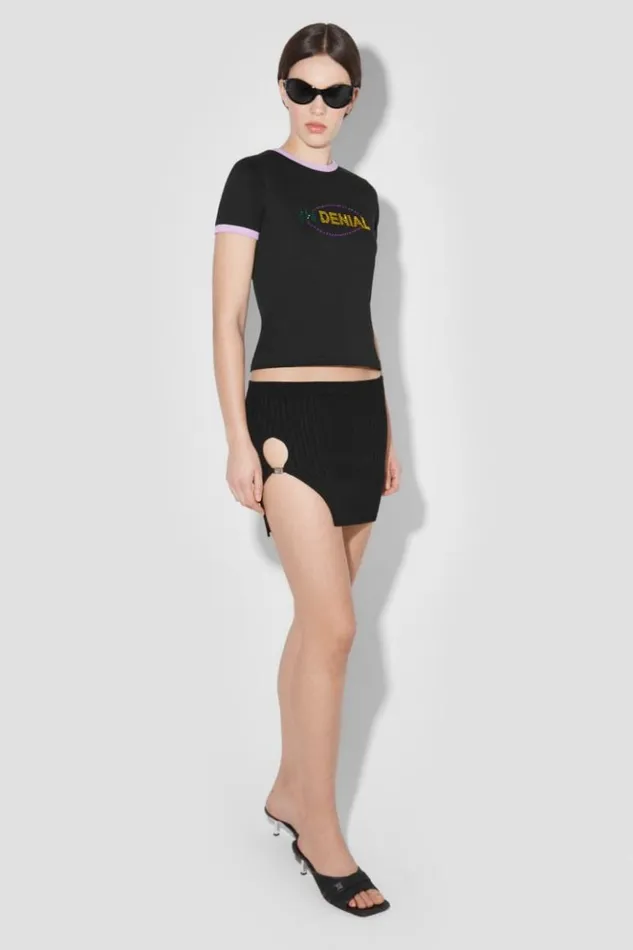 Women Knitwear MISBHV Seamless Knitted Mini Skirt Black